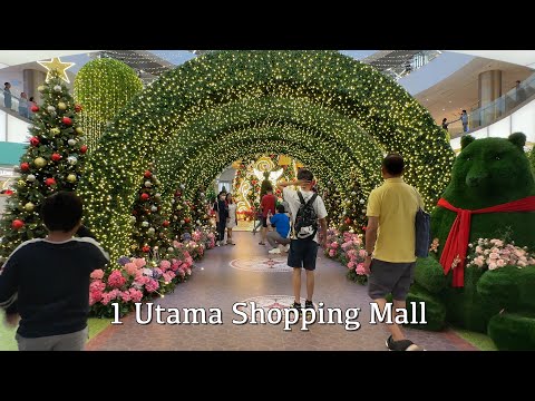 Discover Christmas Decorations in 1 Utama Shopping Centre -4K Video-