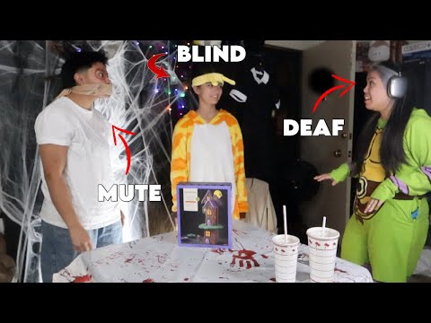 BLIND DEAF AND MUTE BUILD A HAUNTED HOUSE