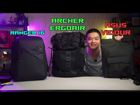 Unboxing & review - ROG Ranger 16, ROG Archer ErgoAir; ASUS Vigour backpacks!