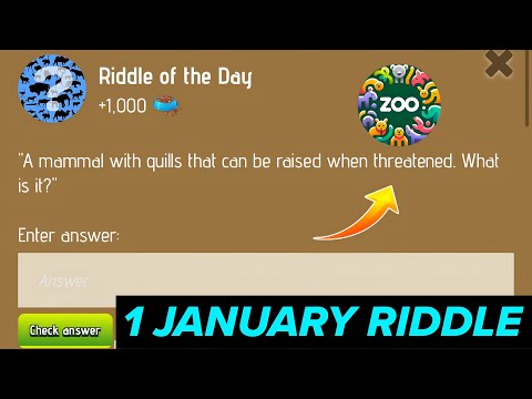 Riddle Of The Day Zoo 1 January | Zoo Riddle Of The Day 1 January | Riddle Of The Day Code Zoo