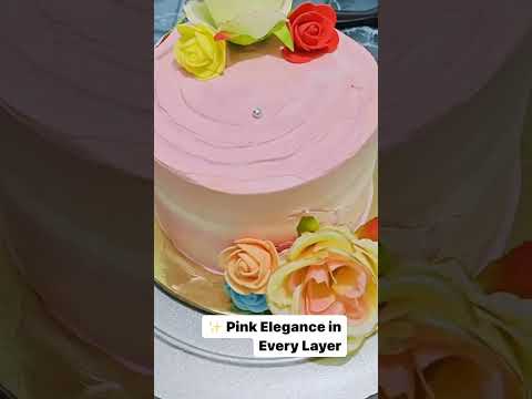 ✨ Pink Elegance in Every Layer #ytshorts #Dreamycakehouse #bakery #baker