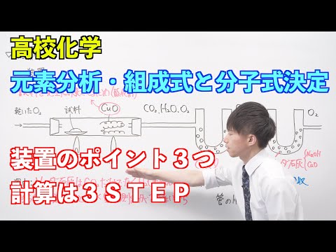 【高校化学】有機化合物の特徴と構造②③ 〜元素分析・組成式と分子式決定〜