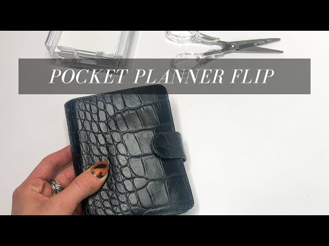 FILOFAX POCKET CROC PLANNER FLIP