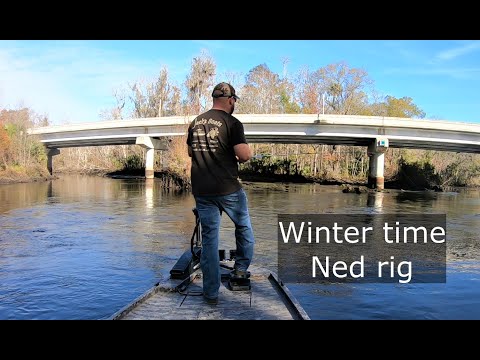 Winter time Ned rig bass fishing! Gator tail GTR40XD