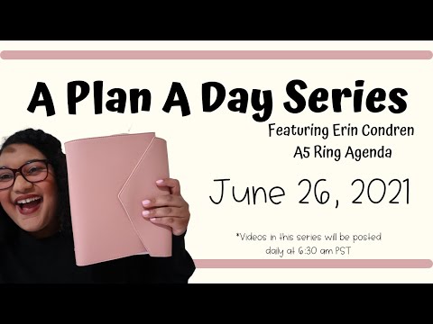 June 26th | A Plan A Day Series | Featuring Erin Condren A5 Ring Agenda