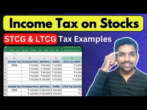 Income Tax on Stocks - STCG and LTCG Tax Calculation Examples [Hindi]