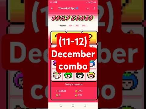 🍅Tomarket Airdrop Combo 11 December | Tomarket Daily Combo Today | Tomarket Secret Combo Today