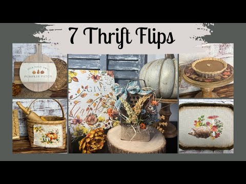 THRIFT FINDS into EASY DIY FALL DECOR | FAKE BAKE PUMPKIN PIES | COTTAGE CORE | RUSTIC | PUMPKINS