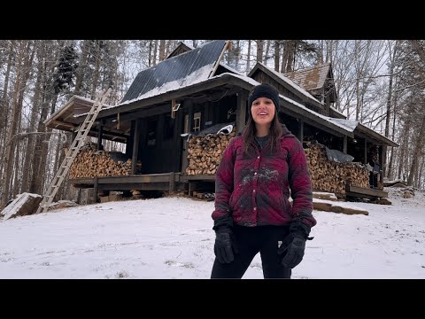 Winter Day At The Off- Grid Cabin | Maple Syrup Season