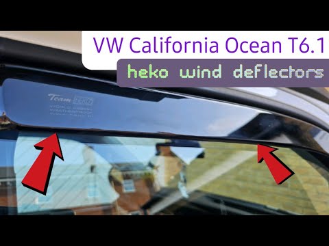 VW California Ocean t6.1, heko wind and rain deflector install.