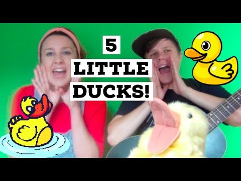 5 Little Ducks Went Out One Day with action lyrics