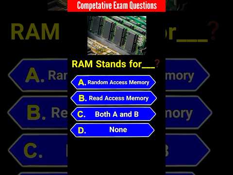 RAM Stands For ? #computermemory #gkquiz #quiz #generalknowledgequiz #computergk #computer #memory