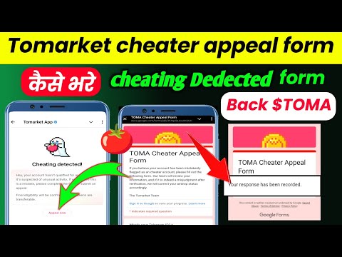 How to fill tomarket appeal form।tomarket cheating detected form । Tomarket appeal form kaise bhare