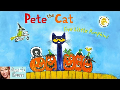 🎃 PETE THE CAT: FIVE LITTLE PUMPKINS Halloween Read Along by James Dean Kid's Read Aloud