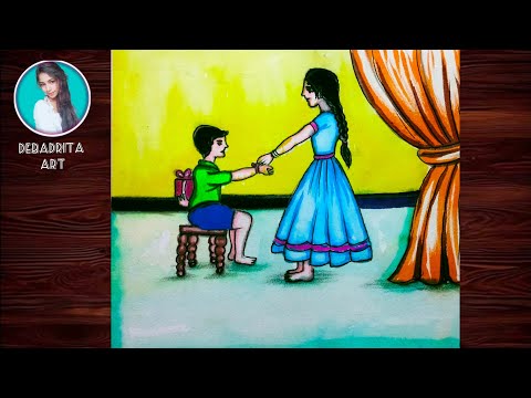 Raksha Bandhan special easy drawing || Rakhi drawing || Debadrita Art