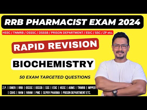 BIOCHEMISTRY MCQS / RRB PHARMACIST EXAM PREPARATION / BIOCHEMISTRY & CLINICAL PATHOLOGY QUESTIONS