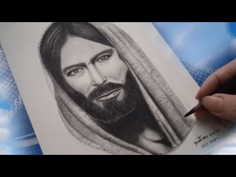 How to draw Jesus Christ, Realistic Portrait | jesar art