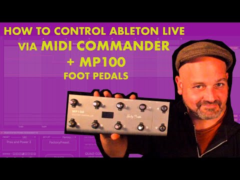 How to use MIDI Commander foot pedal and MP 100 to control Ableton Live via Max for Live