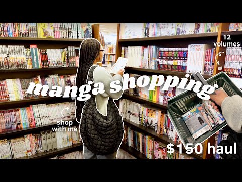 manga shopping with me 🛒: huge barnes & noble haul, real time commentary, + shelving