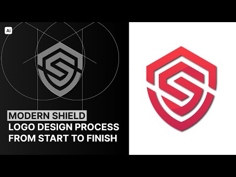 Modern Shield Logo Design Process | Adobe Illustrator Tutorial