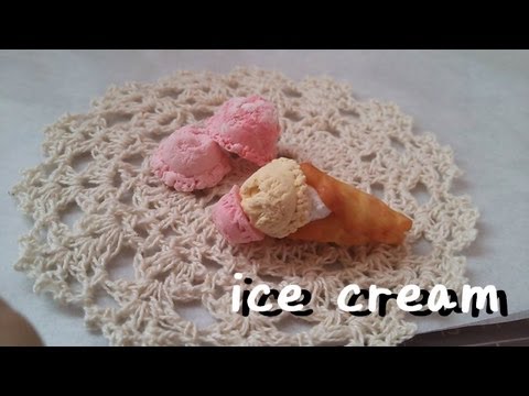 スイーツデコ*アイス作ってみた  /DecoSweets* ice cream in clay Tutorial