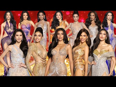 หน้าเวที-TOP 12 EVENING GOWN Competition-ชุดรรตรี-Miss Universe Thailand 2023 -FANCAM