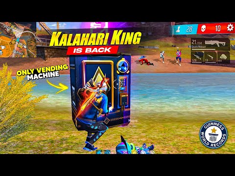 KALAHARI KING IS BACK👑 Solo Vs Squad Only VENDING MACHINE CHALLENGE | Gyan Gaming