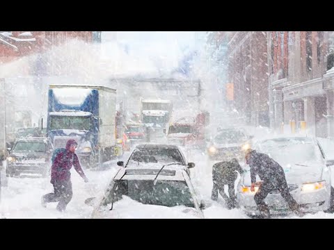 Chaos in Switzerland Today! Heavy Snow Storm Buries Homes, Cars in France