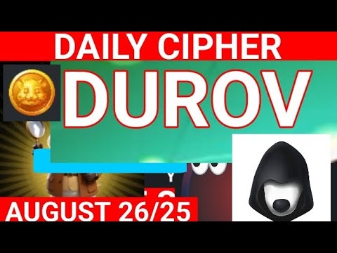 hamster Kombat daily Cipher August 26 #durov