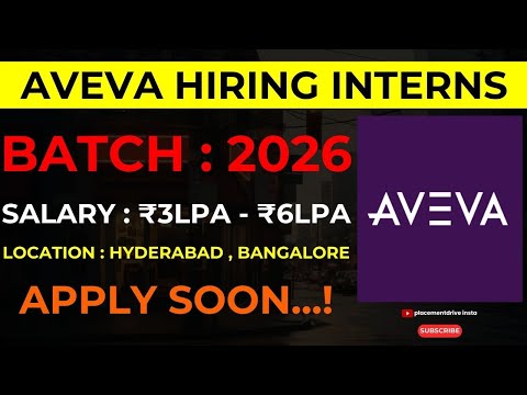 AVEVA Software Developer Intern | 2026 Graduates | Hyderabad & Bangalore