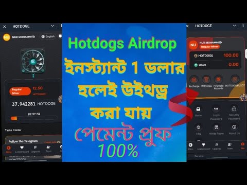 HOTDOGS instant payment proves airdrop - full tutorial - don't miss