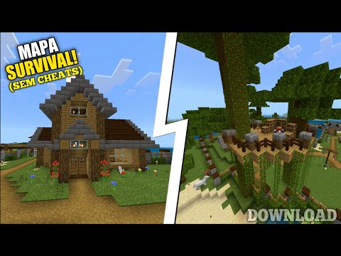 DOWNLOAD MAPA SURVIVAL LEVE (SEM CHEATS) COM BASE INICIAL, FARMS E ITENS - MOSTRANDO MAPAS #24