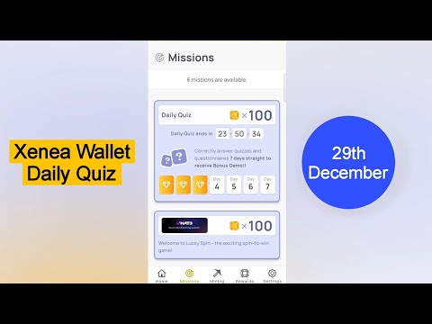 Xenea Wallet | Xenea Wallet Quiz Today | Xenea Wallet Daily Quiz Today 29 December