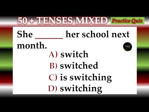 50 + Grammar Tenses Quiz | Verbs in English Grammar | English Practice Test | No.1 Quality English