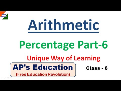 Complete Math Series, Percentage L6, Class 6. For WBCS, SSC CGL, CHSL, MTS, RAIL, BANK & Other Exams