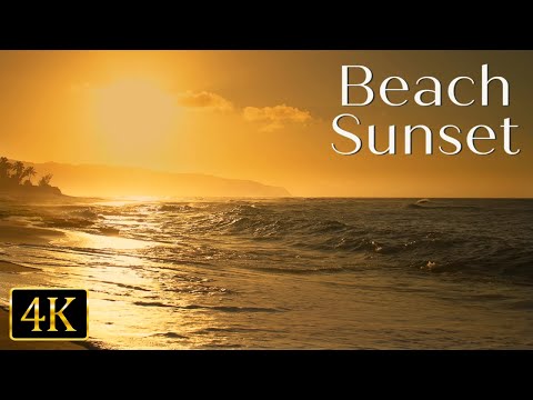 Golden Sunset: Soothing Ocean Waves for Deep Relaxation