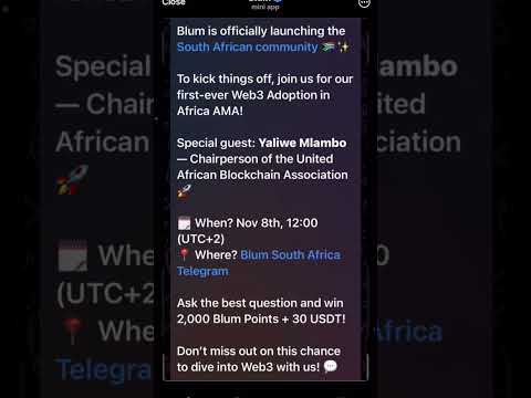 Blum officially launching in south africa joinafrican talk vol 1 #blum #crypto#hamster #viralvideo