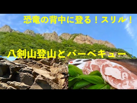 恐竜の背のような八剣山登山と美味いバーベキューとアイスクリーム・夫がカツラク？！