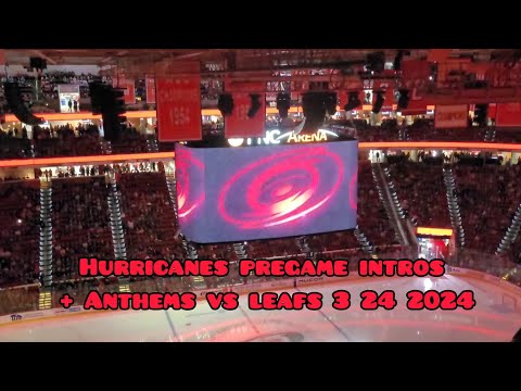 Carolina Hurricanes Intros and National Anthems Vs Maple Leafs MUST WATCH!!!