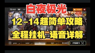 【白夜极光】主线最终关12-14平民低配攻略，最解放双手的一局！