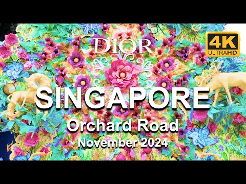 Christmas Decorations @ Orchard Road, Singapore | 4K Walking Tour