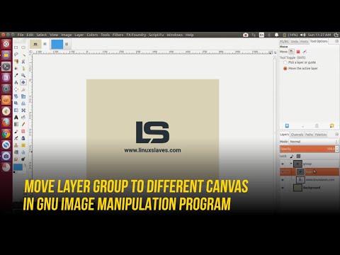 How to Move Layer Group to Different Canvas in GIMP Image Manipulation Program