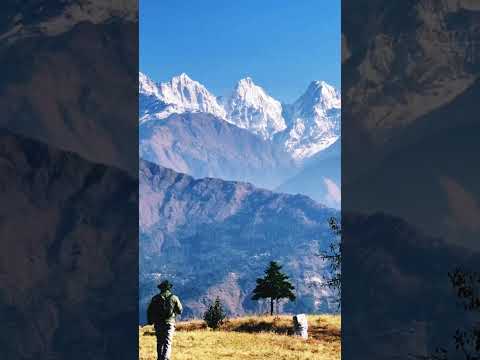 The panchachuli peaks in from nanda Devi temple ! #travel #uttarakhand  #munsiyari