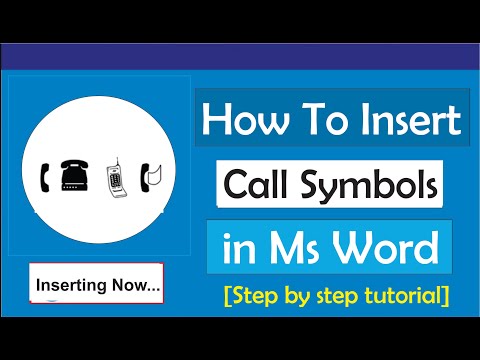 How to Insert Call Symbol in Word (Ms Word) - Add Call Symbol, Phone Symbol, Telephone Symbol