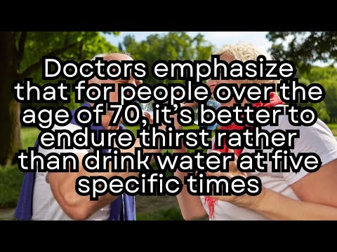 5 Times Seniors Over 70 Should NEVER Drink Water! Avoid These Common Mistakes!