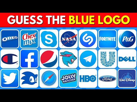 Guess the BLUE Logo in 3 Seconds 💙🐬 100 Famous Logos | Logo Quiz 2025