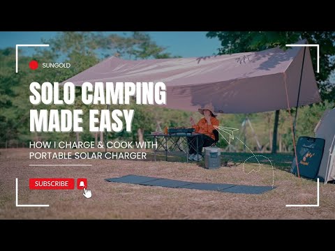 Girls Camping Made Easy How I Charge and Cook with a Portable Solar Charger