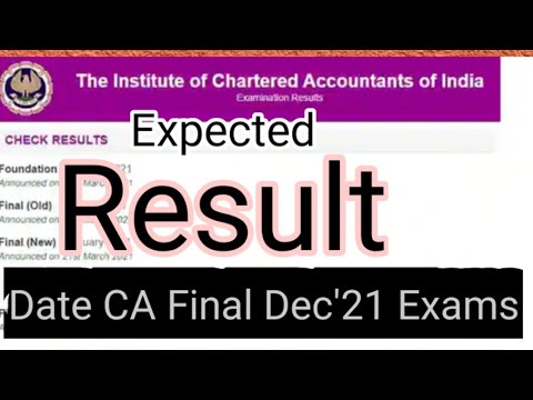 Expected Result Dates for CA Final Dec'21 Exams ||CAExams #shorts #Youtubeshorts