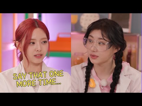 ITZY's Yuna and Chaeryeong fight over kimbap.