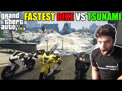 Escaping Tsunami In The Fastest SUZUKI HAYABUSA In The World | GTA 5 GAMEPLAY #5